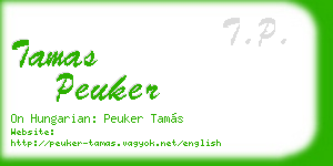 tamas peuker business card